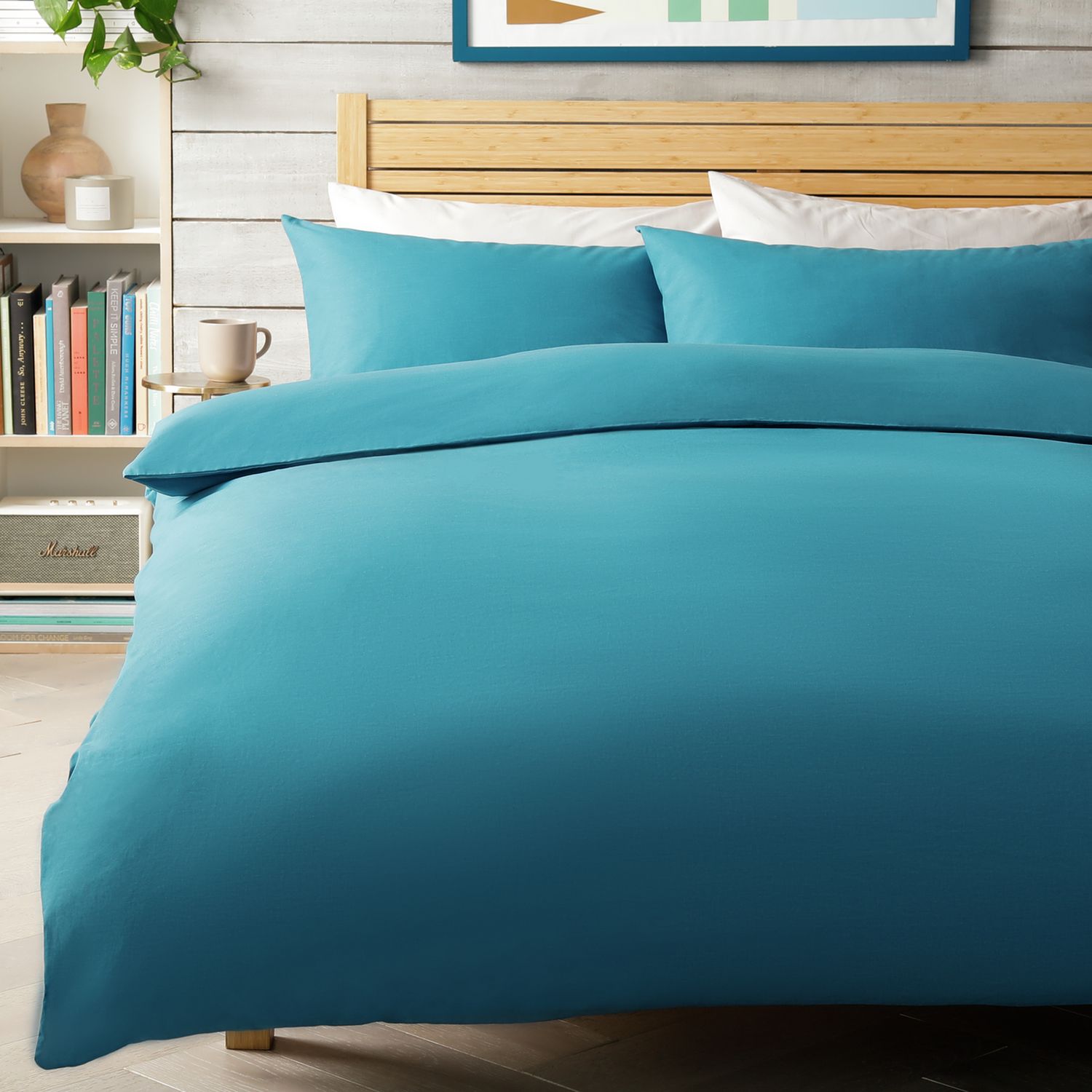 Habitat Cotton Rich 180 TC Petrol Bedding Set King size