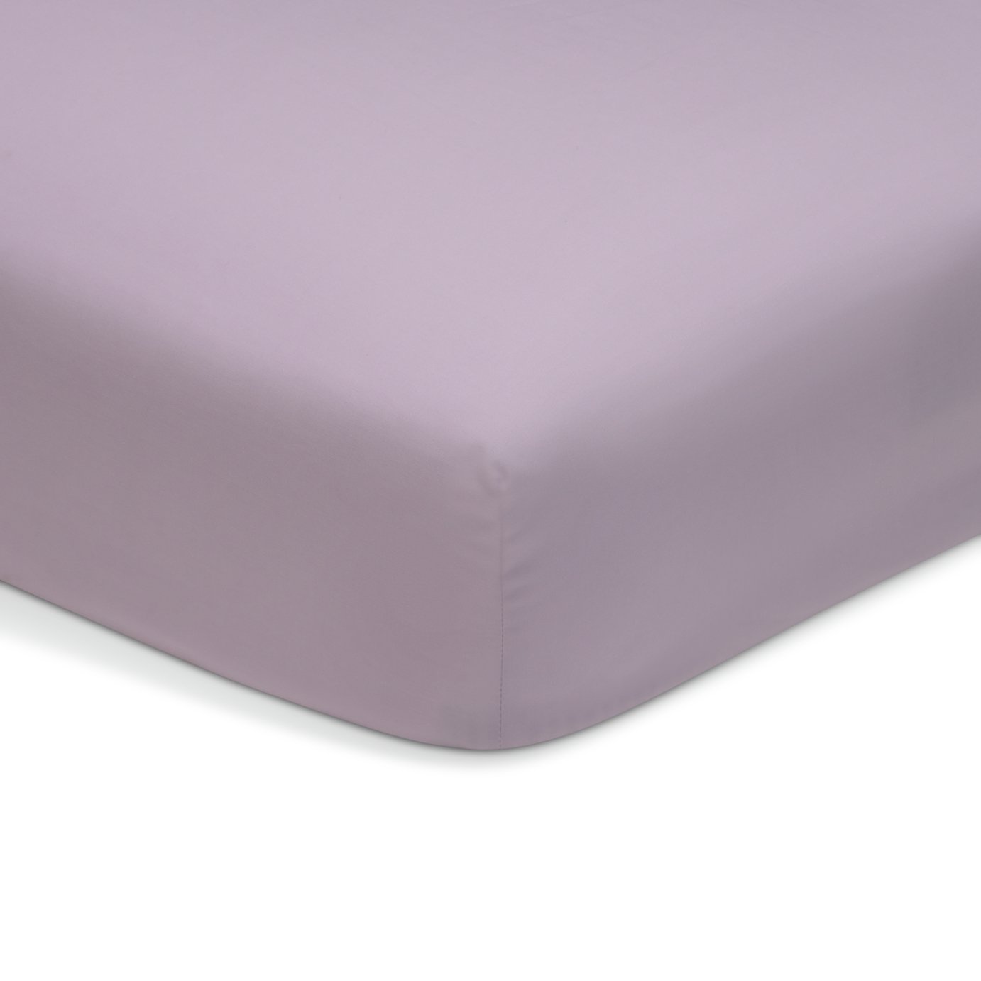 Habitat Polycotton Lilac Fitted Sheet - Single