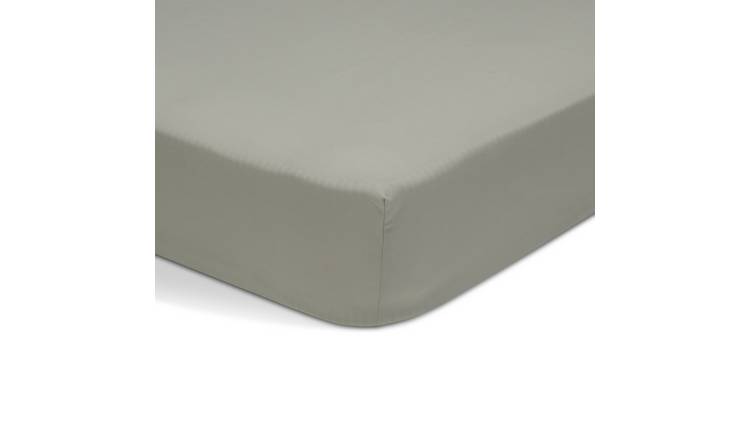 Habitat Polycotton Sage Fitted Sheet - Double