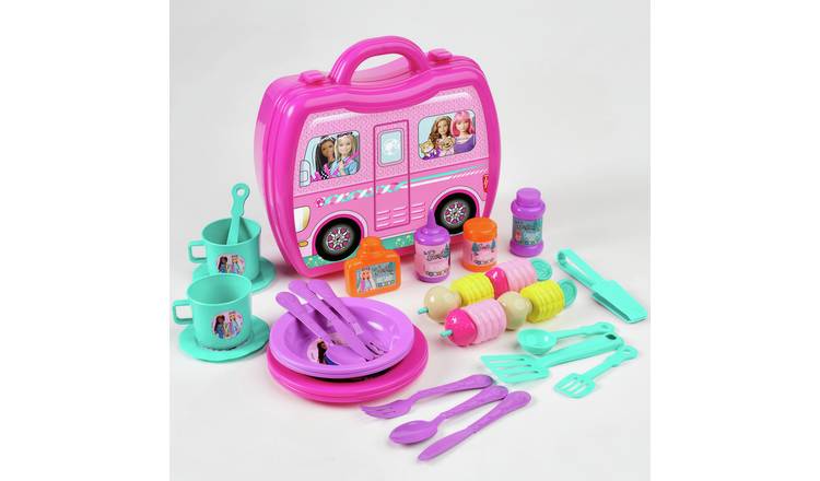 Barbie Role Play Toy Glamping Kitchen Set