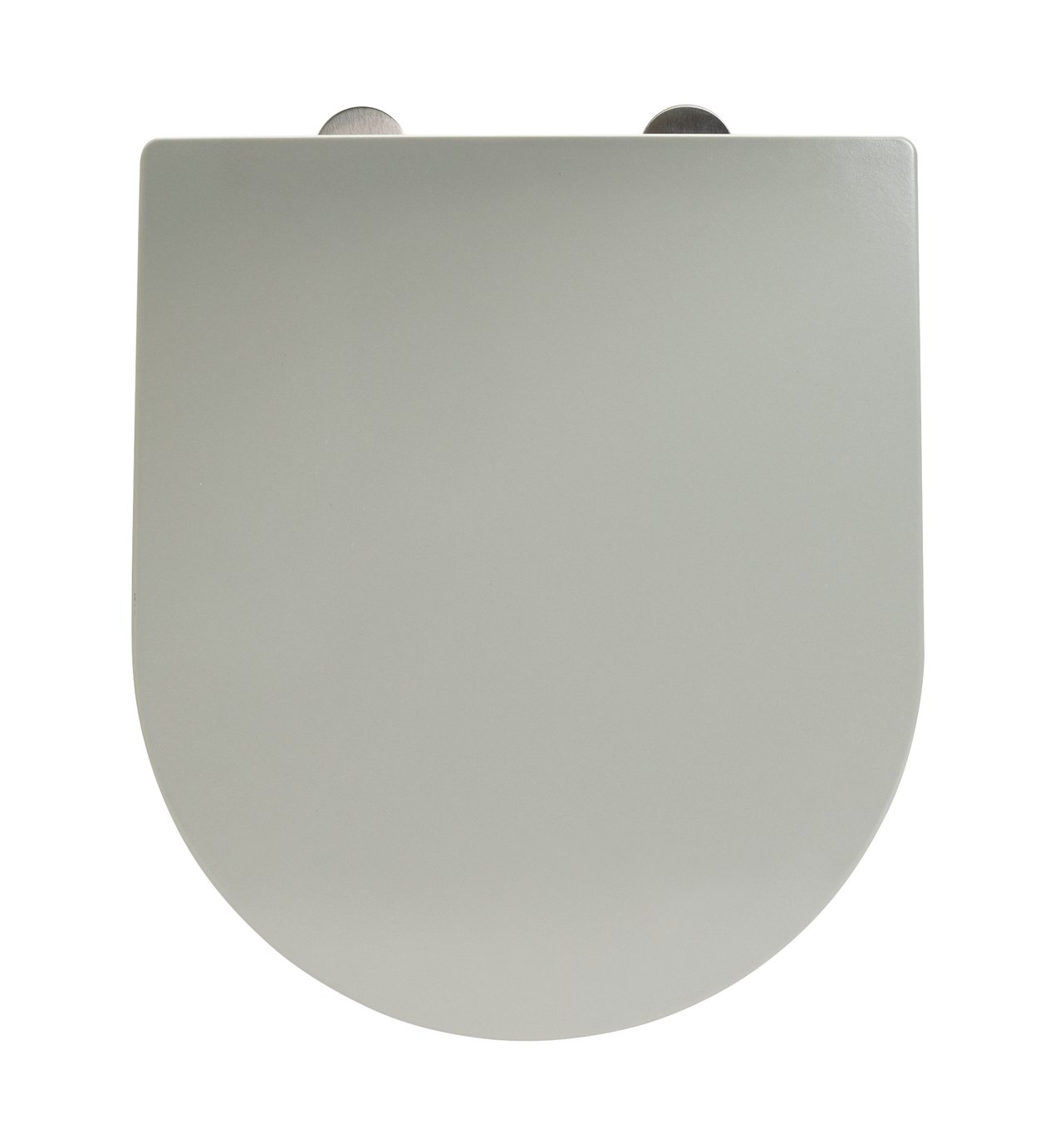 Argos Home Thermoplastic D-Shaped Toilet Seat - Grey