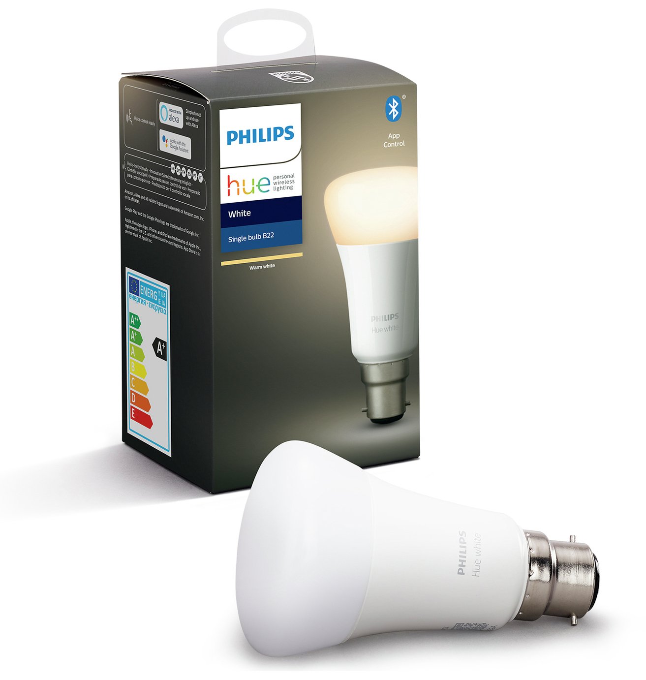 Philips Hue B22 White Smart Bulb with Bluetooth