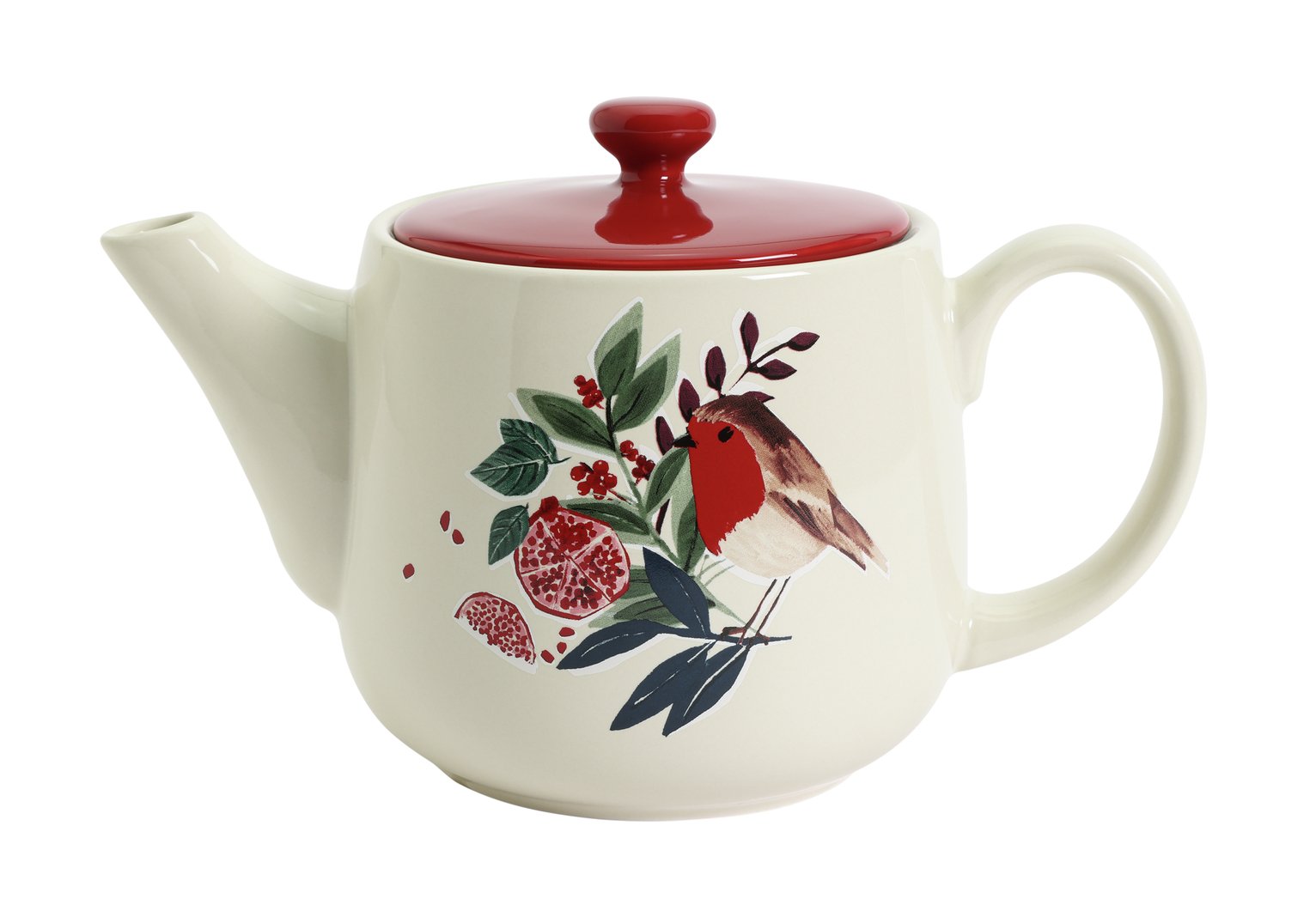 Argos Home Robin Stoneware Tea Pot - Multicoloured