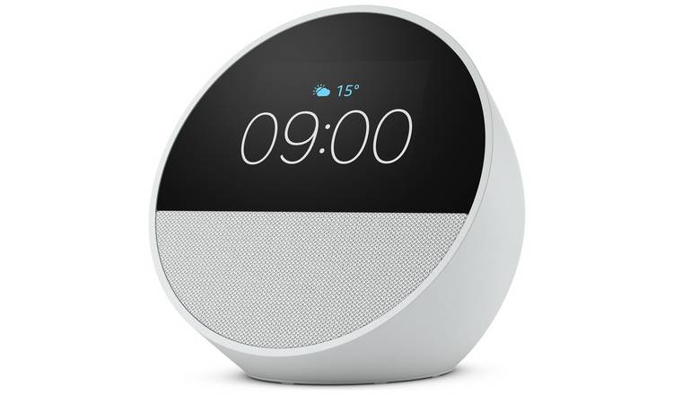 Amazon Echo Spot Smart Alarm Clock with Alexa - White