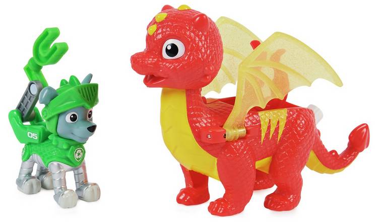 PAW Patrol Rescue Knights Rocky and Dragon Flame Figure