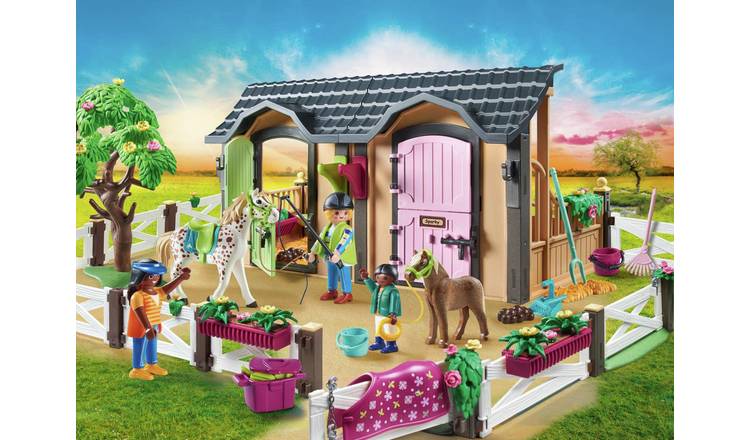 Playmobil horse 2024 farm stables