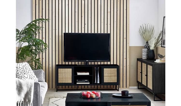 Julian Bowen Padstow 2 Door TV Unit - Black