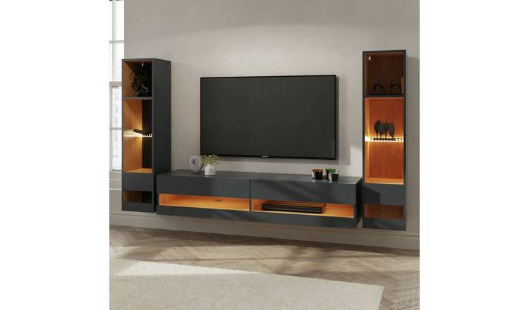 GFW Leon 3 Piece Furniture Set with 150 cm Unit - Anthracite