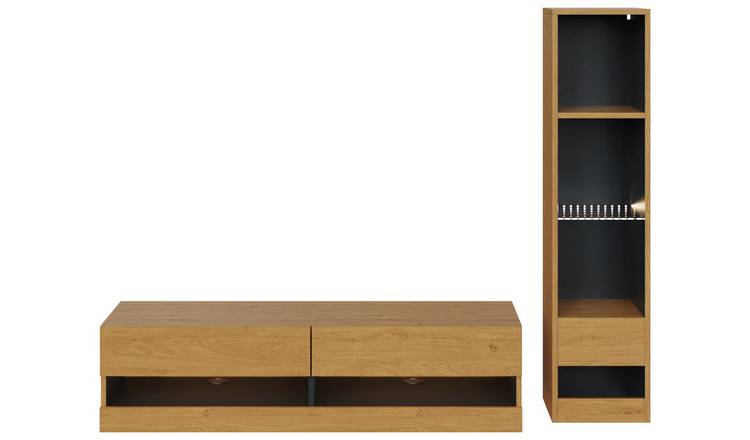 GFW Leon 2 Piece Furniture Set with 120 cm - Oak