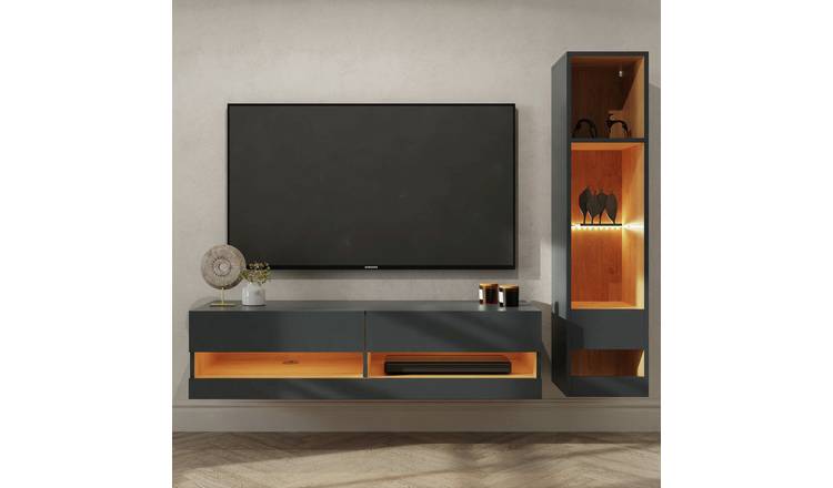 GFW Leon 2 Piece Furniture Set with 120 cm Unit - Anthracite