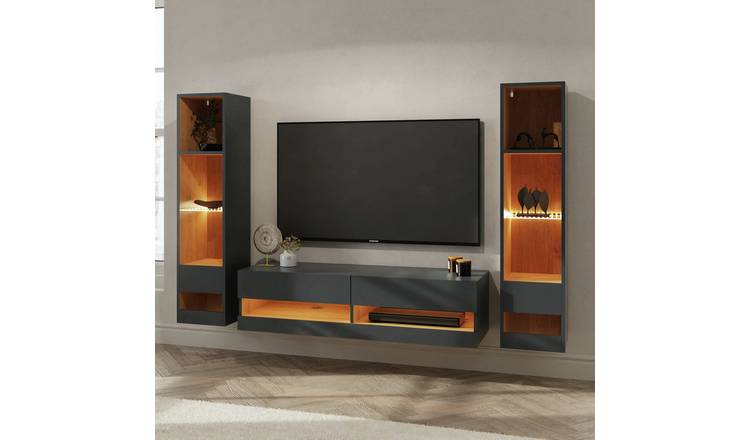 GFW Leon 3 Piece Furniture Set with 120 cm Unit - Anthracite