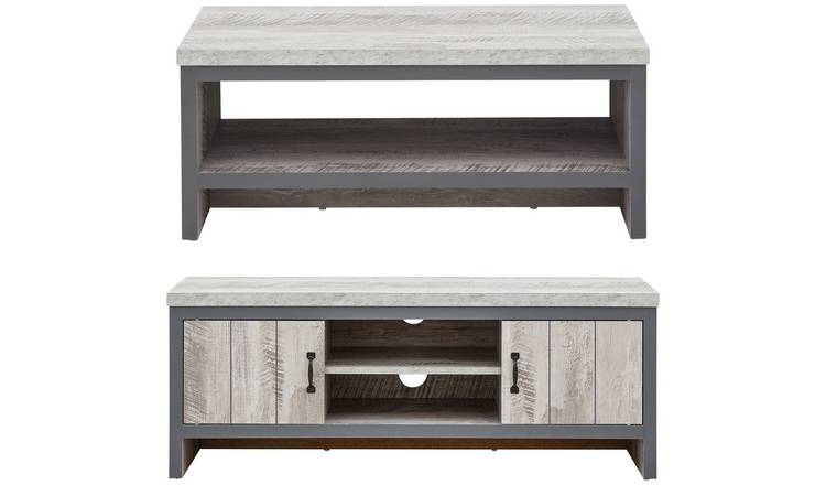 GFW Boston 2 Piece Furniture Set with 113 cm TV Unit - Grey