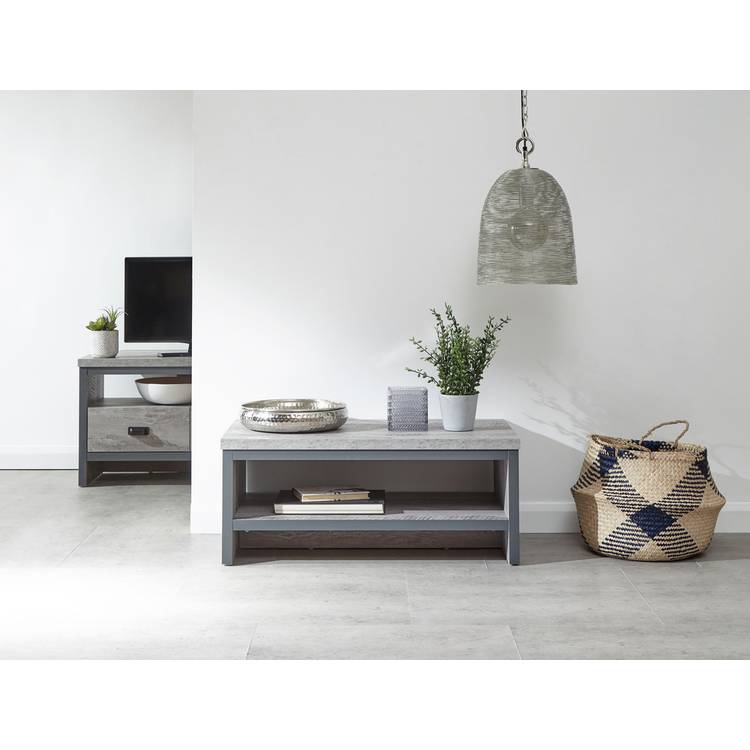 GFW Boston 2 Piece Furniture Set with 113 cm TV Unit - Grey 0
