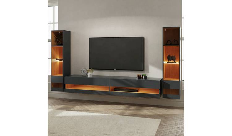 GFW Leon 3 Piece Furniture Set with 180 cm Unit - Anthracite
