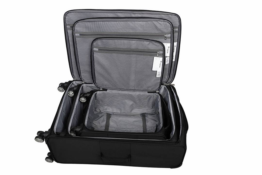 IT Luggage World's Lightest 8 Wheel Soft Cabin Suitcase