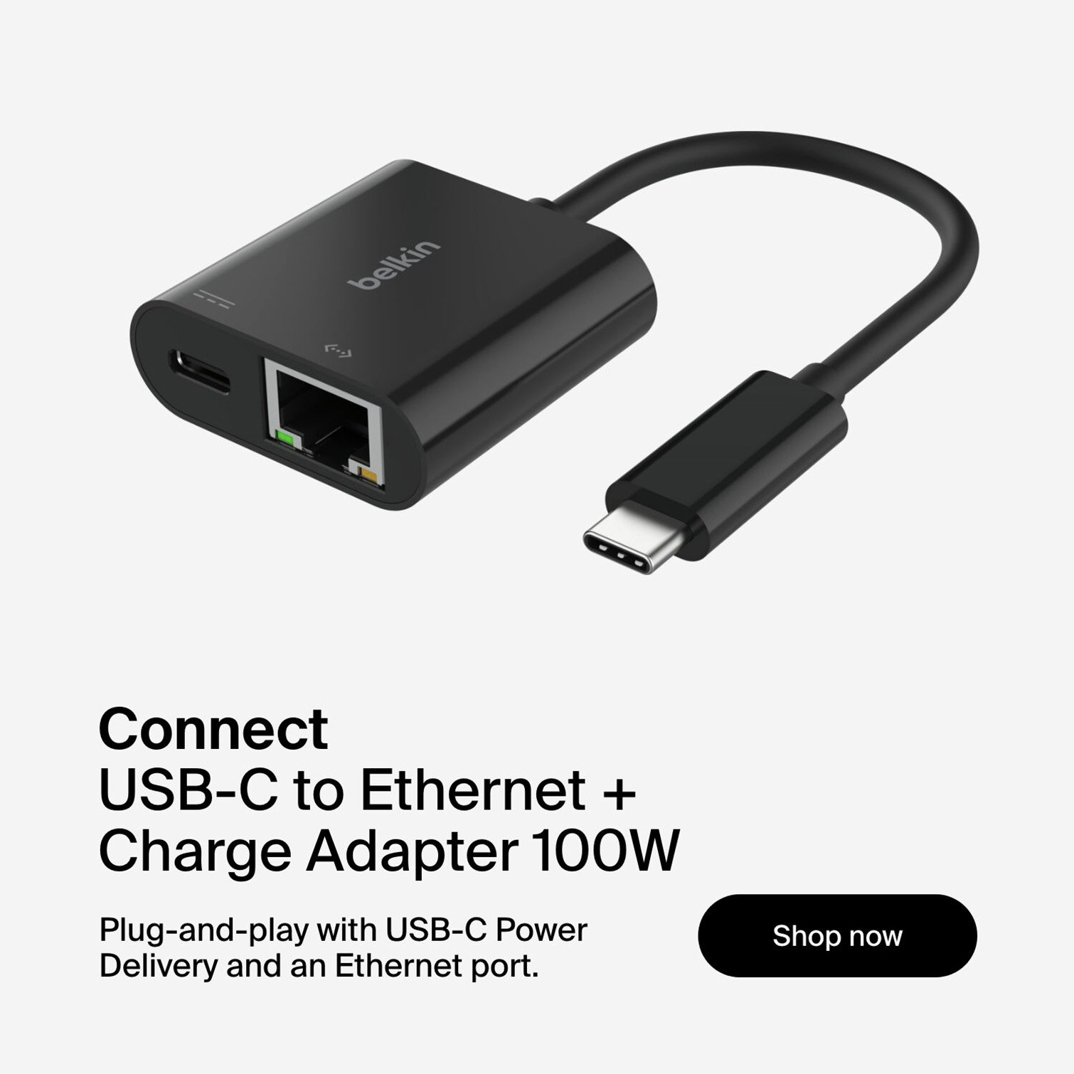 Buy Belkin USB-C to Gigabit Ethernet Adapter | Computer cables | Argos