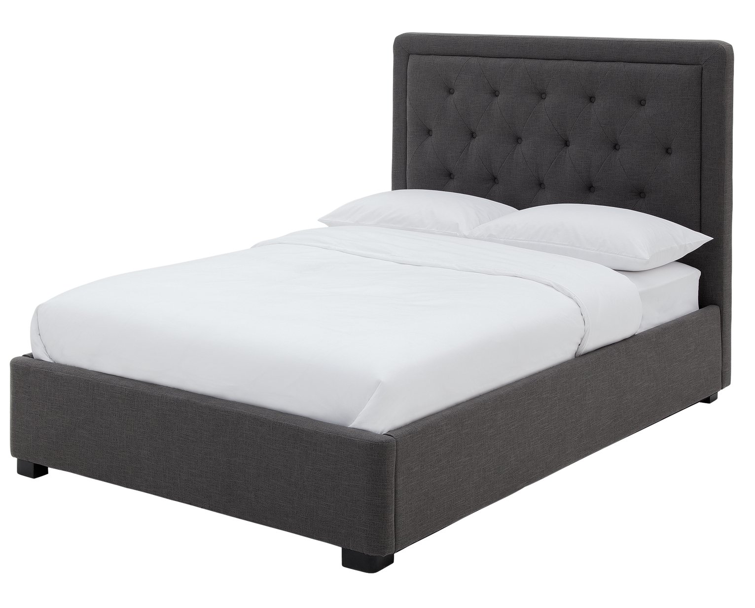 Argos Home Appleby Kingsize Fabric Ottoman Bed - Charcoal