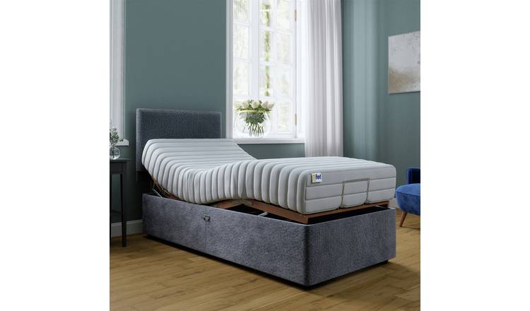 Mibed Memory Single Adjustable Bed - Grey