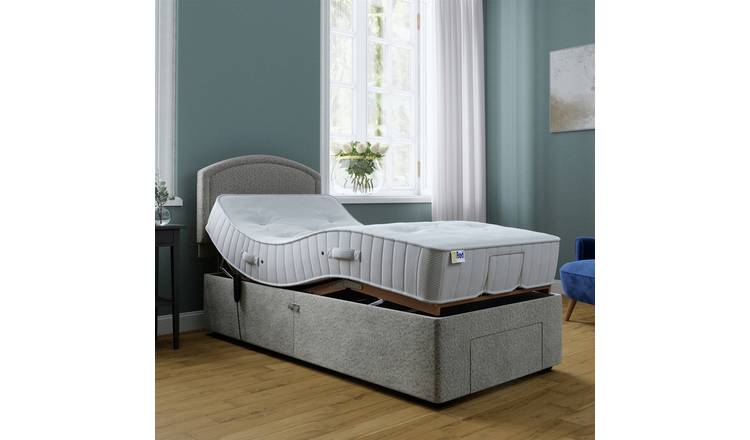 Mibed Pocket Single Adjustable Bed With Drawer - Dark Grey