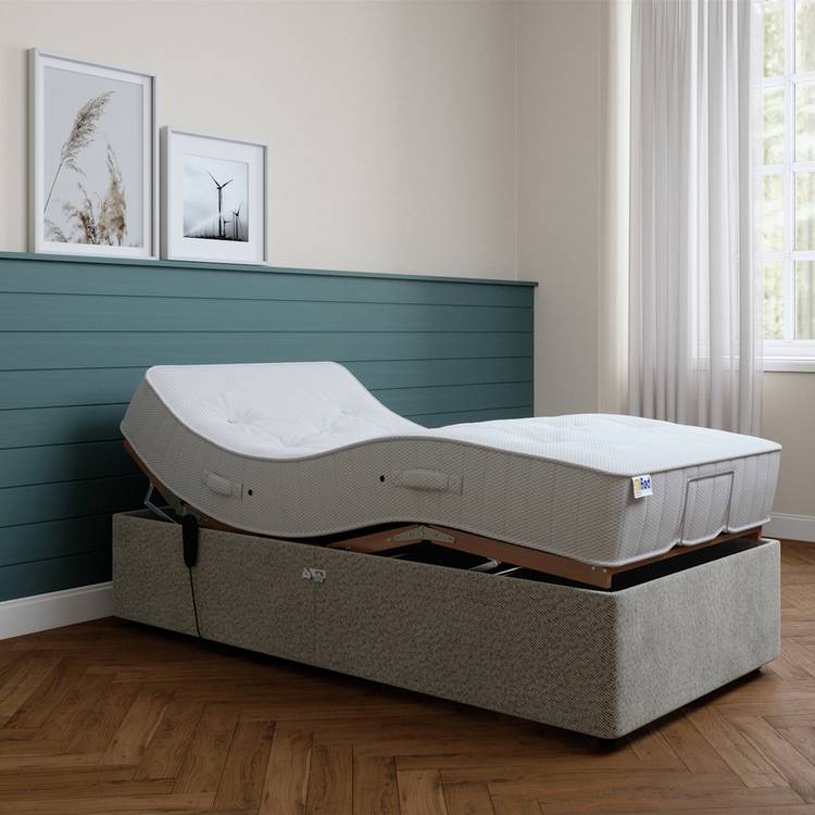 Mibed Essentials Pocket Single Adjustable Bed - Dark Grey 0