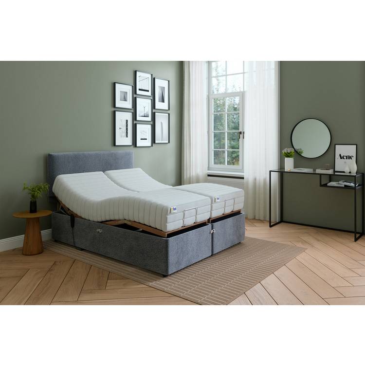 Mibed Memory Kingsize Adjustable Bed Frame - Grey 0