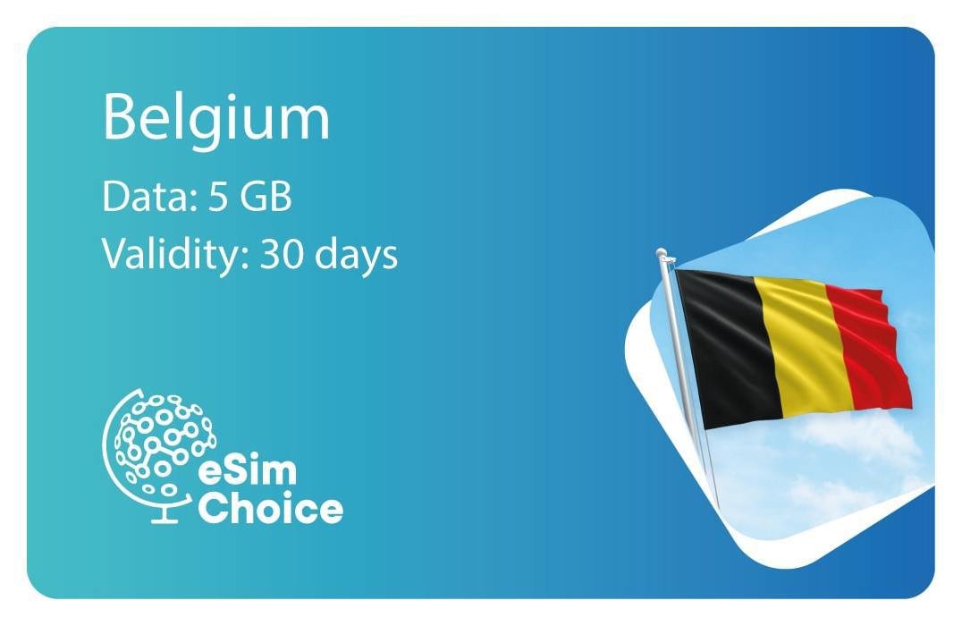 eSimChoice Belgium Travel eSIM - 30 Days - 5GB