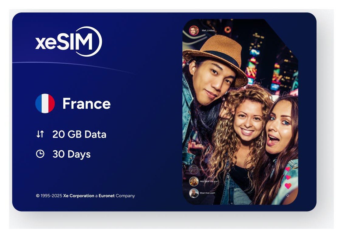 eSimChoice France Travel eSIM - 30 Days - 20GB