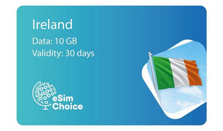 eSimChoice Ireland Travel eSIM - 30 Days - 10GB