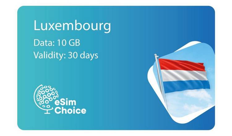 eSimChoice Luxembourg Travel eSIM - 30 Days - 10GB