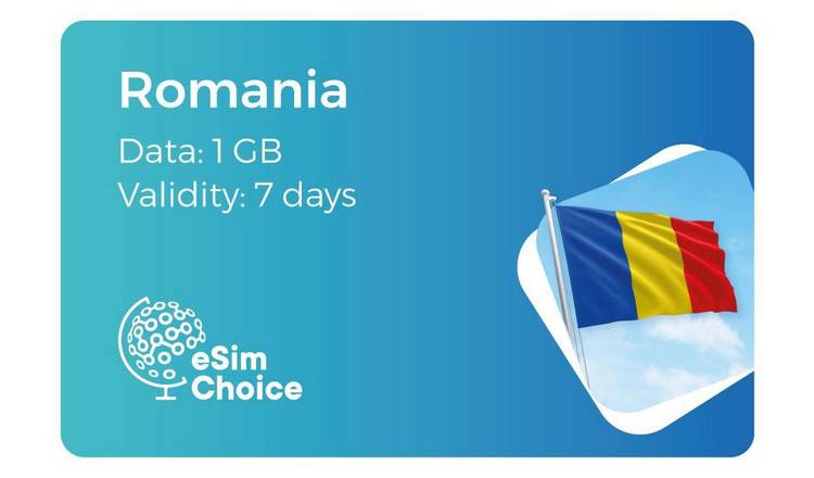 eSimChoice Romania Travel eSIM - 7 Days - 1GB