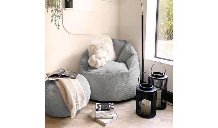 Buy rucomfy Fabric Snug Cinema Bean Bag Chair Grey Bean