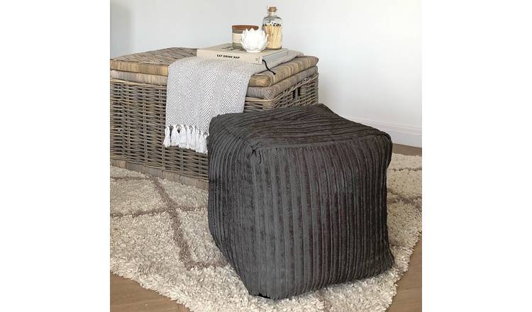 Buy rucomfy Jumbo Cord Cube Bean Bag Slate Grey Bean bags