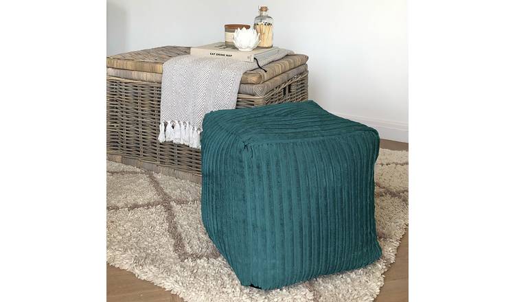 Buy rucomfy Jumbo Cord Cube Bean Bag Teal Bean bags Argos