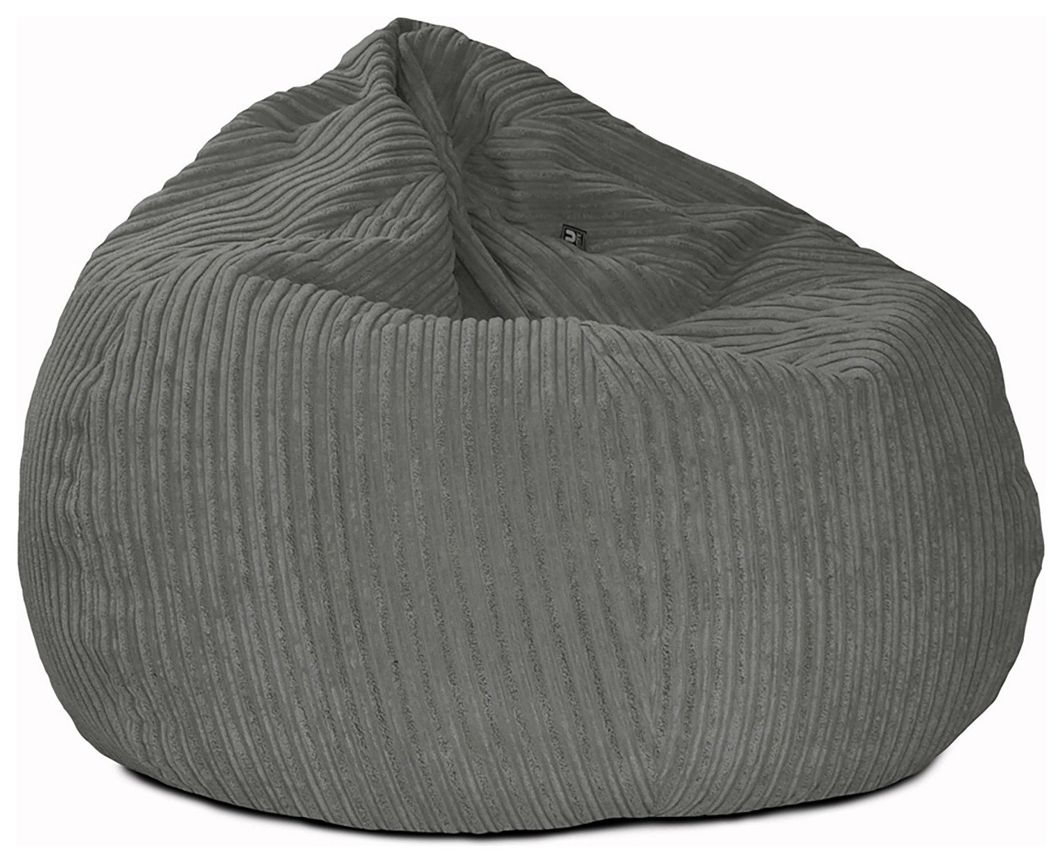 rucomfy Jumbo Cord Slouchbag Bean Bag - Slate Grey