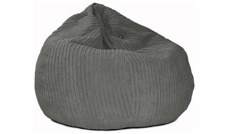 rucomfy Jumbo Cord Slouchbag Bean Bag - Slate Grey