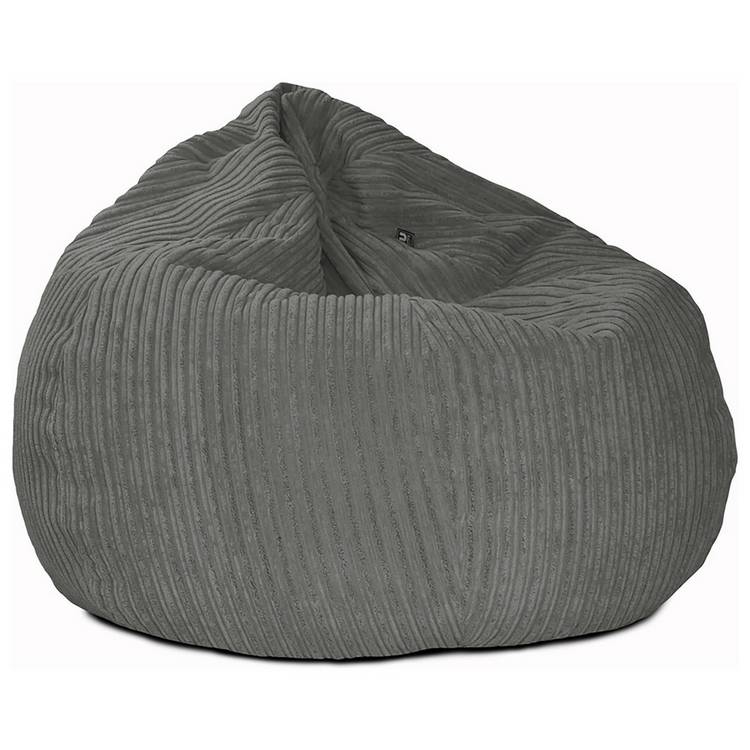 rucomfy Jumbo Cord Slouchbag Bean Bag - Slate Grey 0