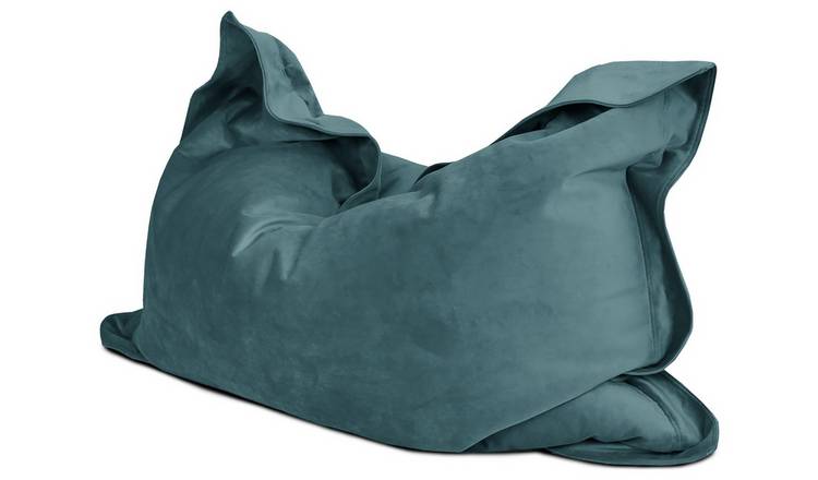 Buy rucomfy Velvet XL Squarbie Bean Bag Teal Bean bags Argos