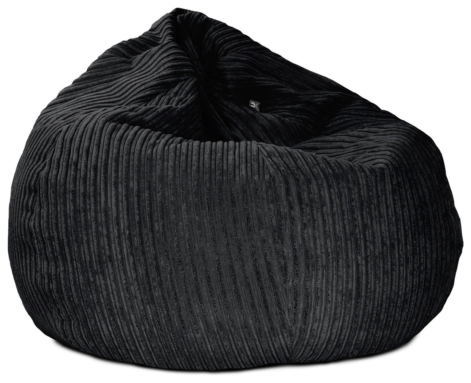 rucomfy Jumbo Cord Slouchbag Bean Bag - Black
