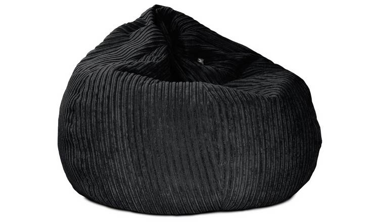 rucomfy Jumbo Cord Slouchbag Bean Bag - Black