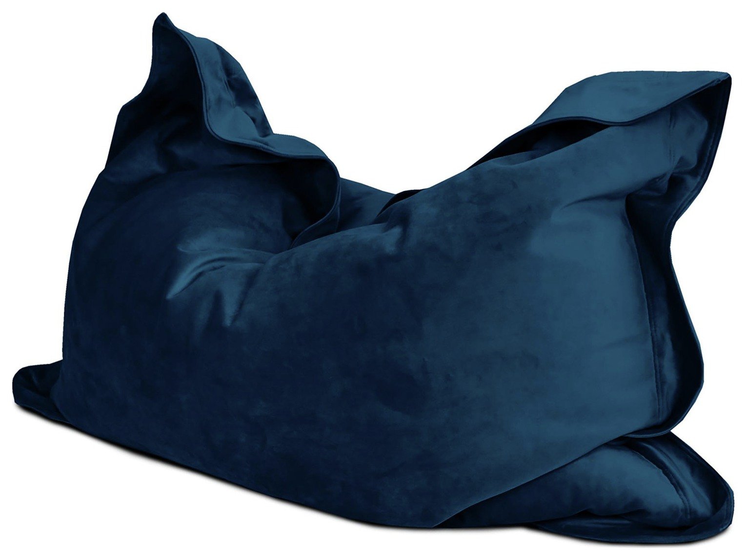 rucomfy Velvet XL Squarbie Bean Bag - Peacock Blue