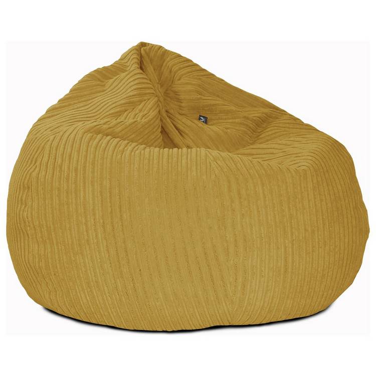 rucomfy Jumbo Cord Slouchbag Bean Bag - Mustard 0