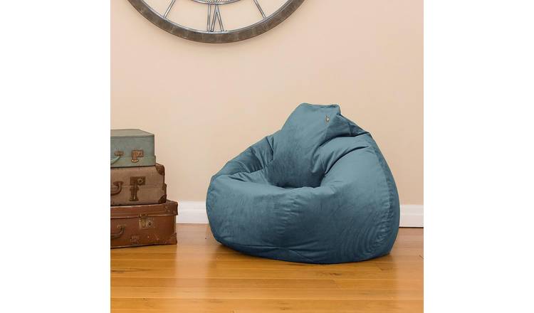 Buy rucomfy Velvet Slouchbag Bean Bag Teal Bean bags Argos