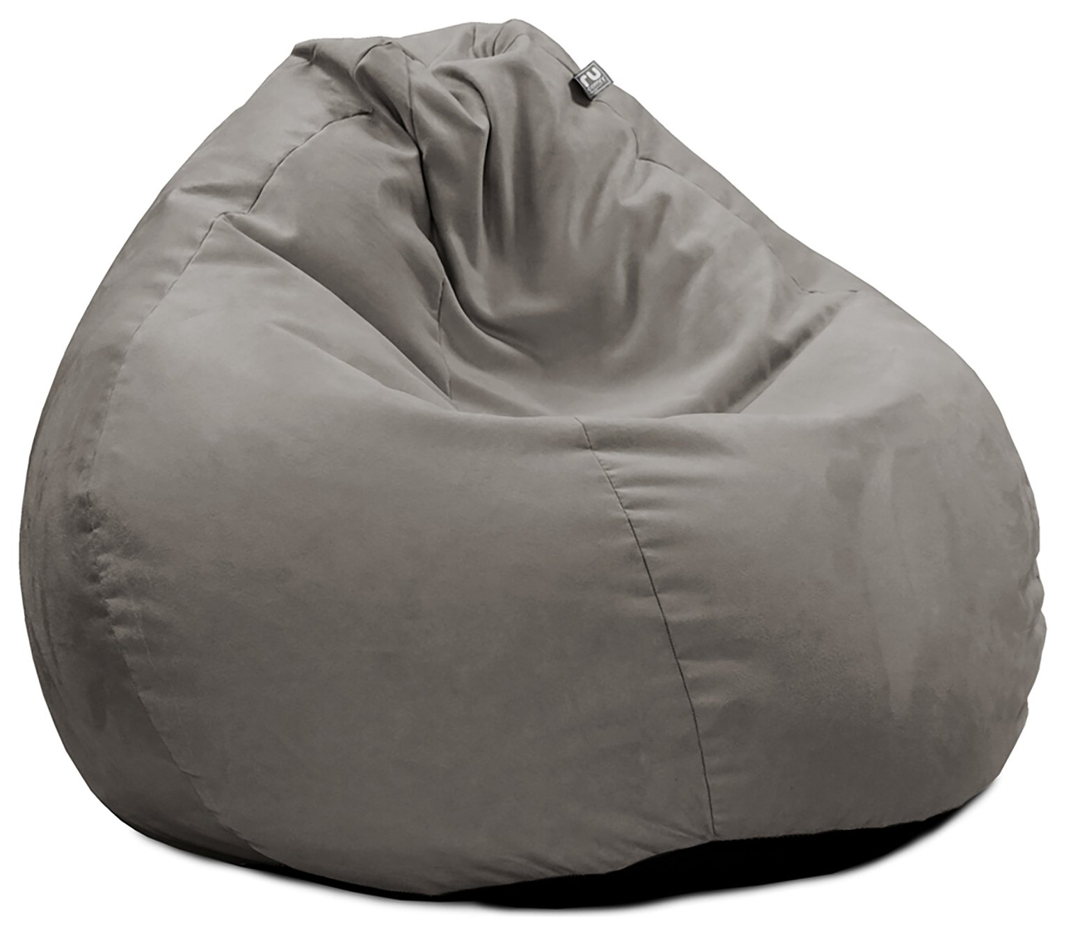 rucomfy Velvet Slouchbag Bean Bag - Light Grey