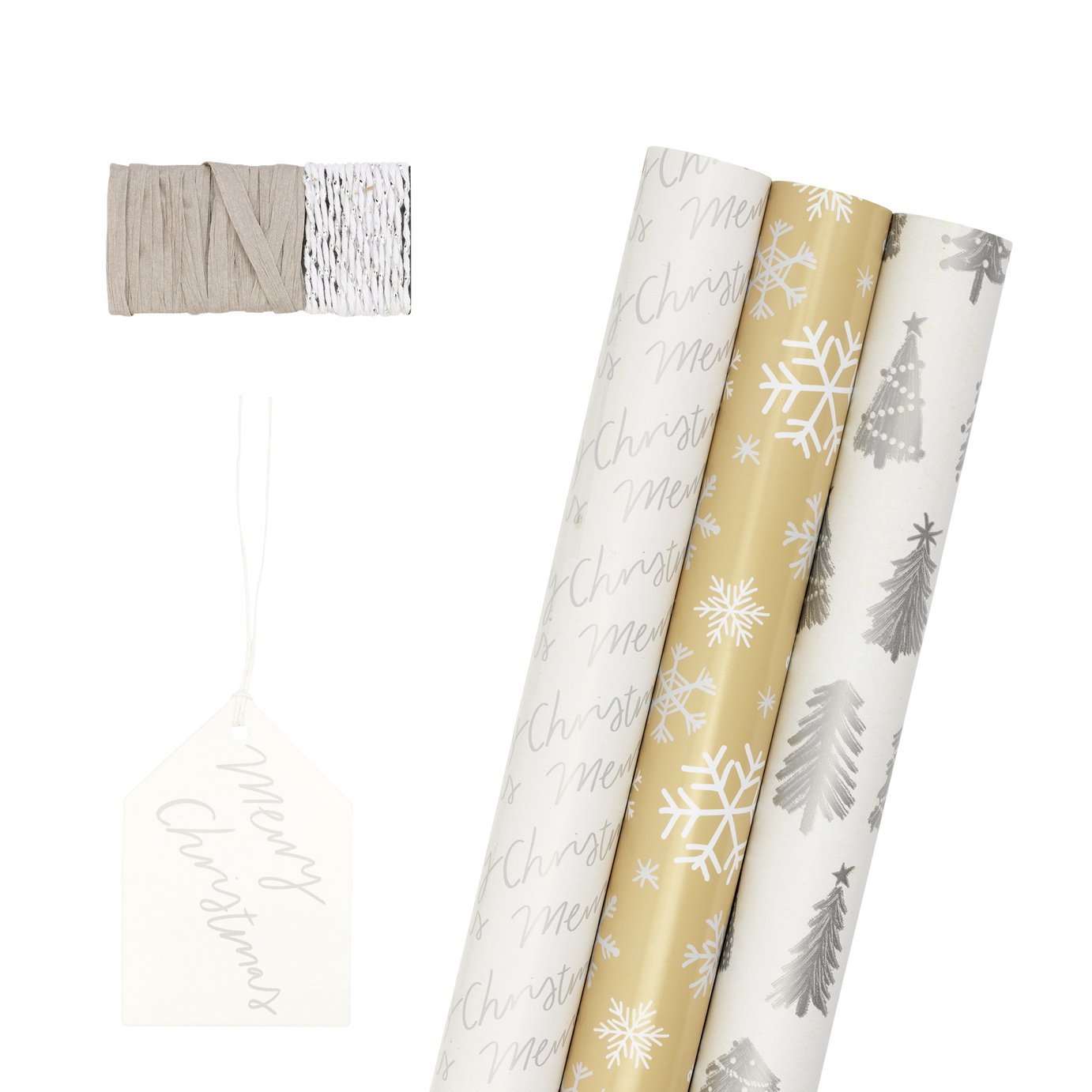 Habitat 3 Roll Trees & Text Wrapping Paper Set