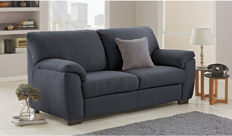 Buy Argos Home Milano Fabric Chair 3 Seater Sofa Charcoal