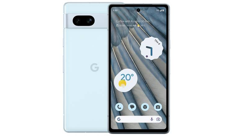 SIM Free Google Pixel 7a 5G 128GB Mobile Phone - Sea Blue