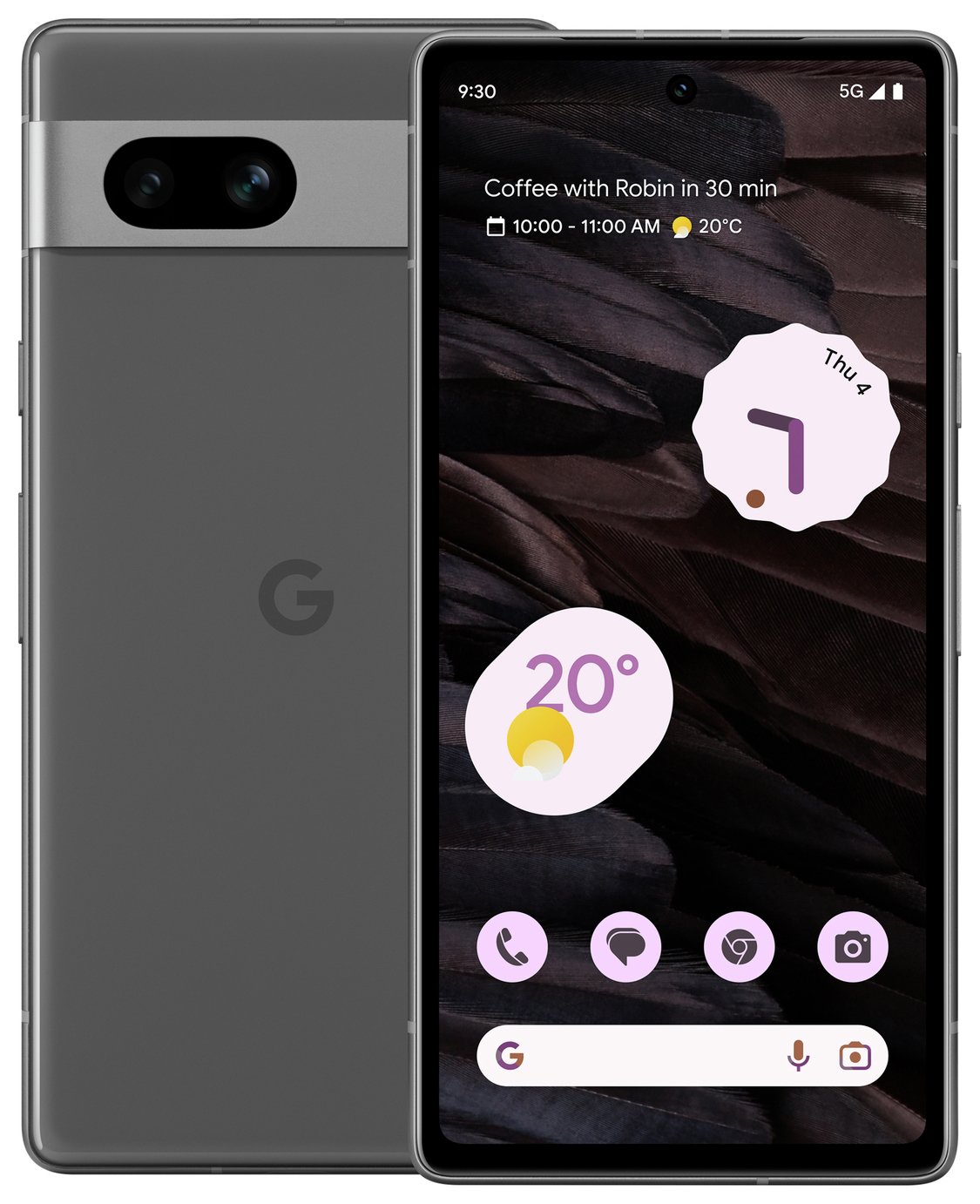 SIM Free Google Pixel 7a 5G 128GB Mobile Phone - Carbon