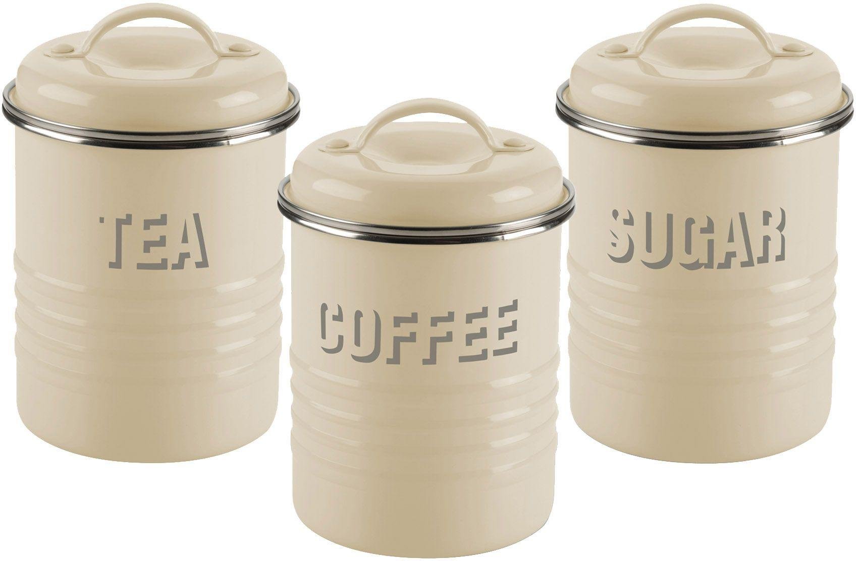 Typhoon Vintage Kitchen Set of 3 Storage Canisters - Cream