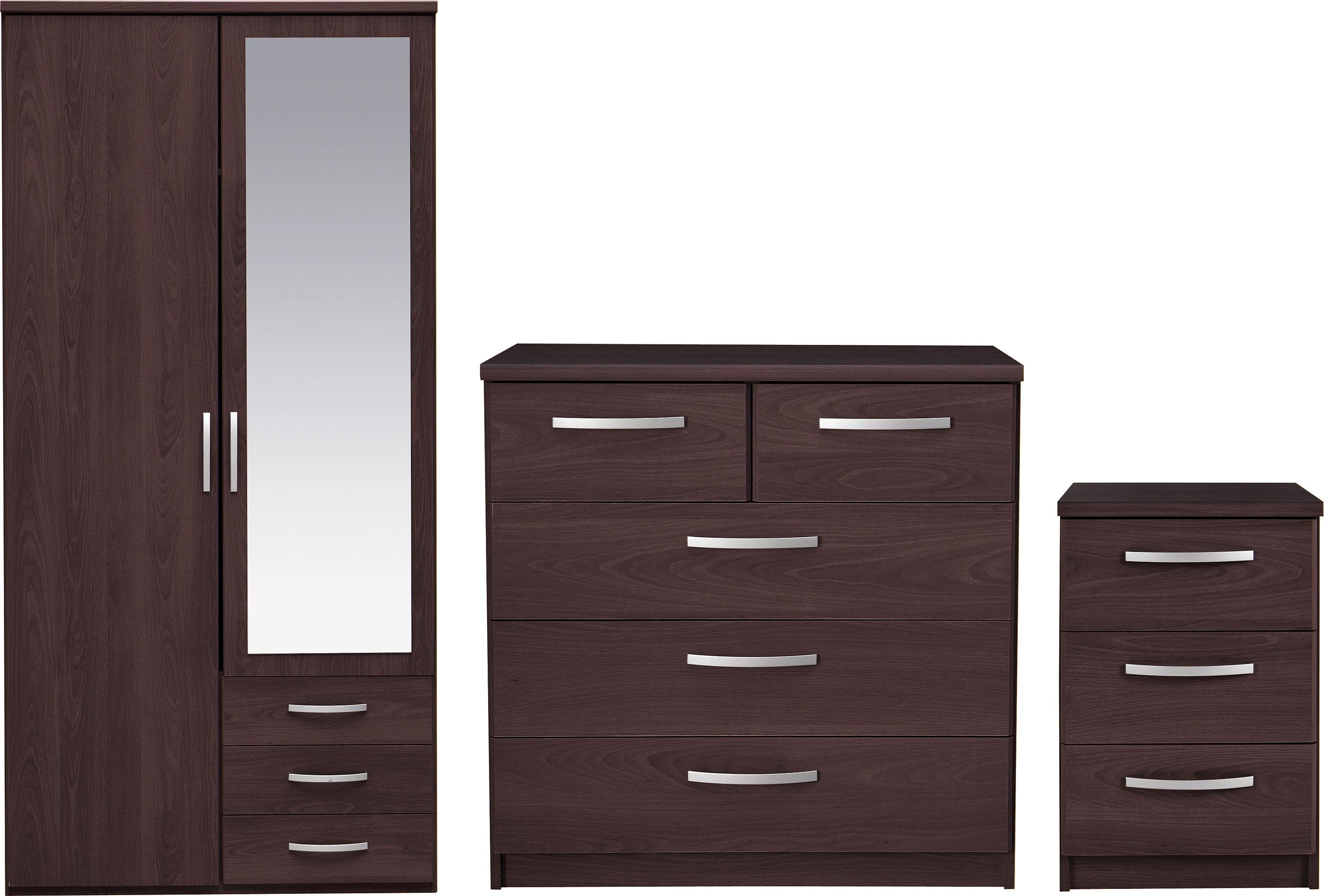 Argos Home Hallingford 3 Piece Wardrobe Set -Dark Oak Effect