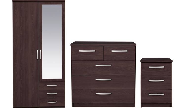 Buy Argos Home Hallingford 3 Piece Wardrobe Set Dark Oak Effect